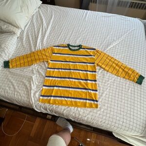 Funky yellow striped long sleeve t shirt from Urban Outfitters - Size M